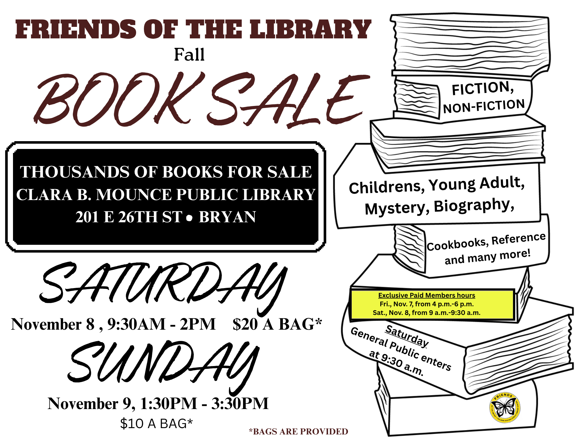Book Sale in College Station TX