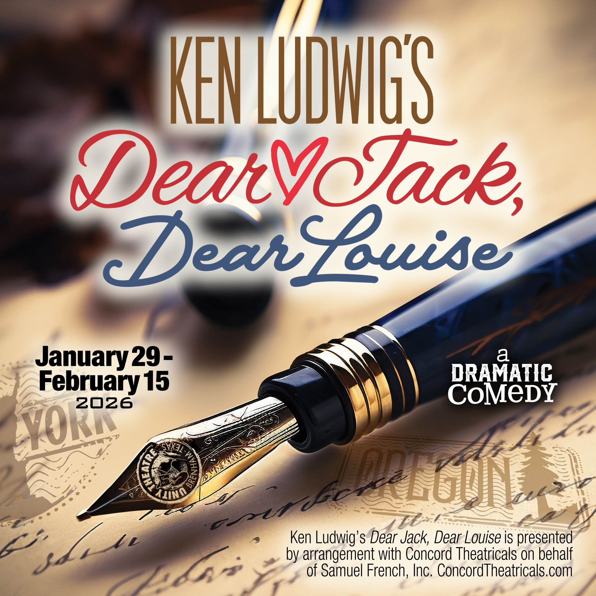 Ken Ludwig's Dear Jack, Dear Louise by Unity Theatre